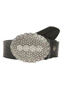 Lederg&uuml;rtel RETTUNGSRING G&Uuml;RTEL, Damen, Gr. 85, schwarz, Rindsleder, unifarben, G&uuml;rtel Lederg&uuml;rtel