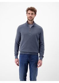 Troyer Lerros, Herren, Gr. L, scandinavian rot, Strick, Obermaterial: 100% Baumwolle, unifarben, normal h&uuml;ftbedeckend, Rundhals, B&uuml;ndchen, Pullover Troyer, mit Logo-Badge