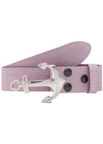 Lederg&uuml;rtel RETTUNGSRING G&Uuml;RTEL, Damen, Gr. 120, lila, Leder, unifarben, G&uuml;rtel Lederg&uuml;rtel, mit austauschbarer Schlie&szlig;e &raquo;Anker SO19 Satiniert&laquo;