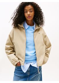Blouson Tommy Jeans "TJW REG ZIP COTTON JACKET EXT", Damen, Gr. XXL (44), silt, Web, Obermaterial: 100% Baumwolle, unifarben, h&uuml;ftlang, elastischer Bund, Jacken Blouson