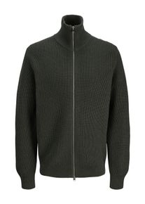 Jack & Jones Strickjacke JACK & JONES "JPRBLASTANDFORT KNIT CARDIGAN BF", Herren, Gr. S, peat, Strick, Obermaterial: 100% Baumwolle, unifarben, regular fit, hoch geschlossener Ausschnitt, Strickjacken Strickjacke