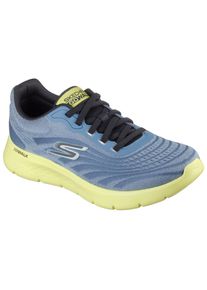 Sneaker Skechers "GO WALK FLEX", Herren, Gr. 41, bunt (hellblau, gelb), Lederimitat, Textil, kontrastfarbene Details, Schuhe Sneaker, Trainingsschuh, Slipper mit Ultra Go D&auml;mpfung