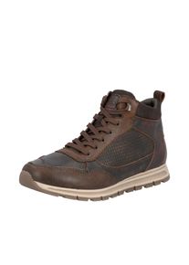 Sneakerboots Rieker, Herren, Gr. 41, braun (dunkelbraun), Glattleder, Veloursleder, Schuhe Sneakerboots, Schn&uuml;rboots, High Top Sneaker, Schn&uuml;rschuh mit Innenrei&szlig;verschluss