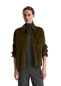 Marc O'Polo Langarmbluse MARC O'POLO, Damen, Gr. 42, gr&uuml;n (mossy olive), Cord, Obermaterial: 100% Baumwolle, unifarben, regular fit normal, Rundhals, 2-Knopf-Manschette mit Schlitz, Blusen Langarmbluse, Cord-Qualit&auml;t, Regular-Fit