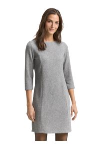 Strickkleid Tom Tailor, Damen, Gr. 46, N-Gr, medium silber grau, Strick, Obermaterial: 71% Polyester, 28% Viskose, 1% Elasthan, unifarben, l&auml;ssig geschnitten knieumspielend, Rundhals, Kleider Strickkleid, 3/4-Arm, Midi-L&auml;nge