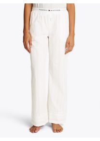 Loungehose "POPLIN PANTS", Damen, Gr. XL (42/44), N-Gr, bunt (multi colour), Popeline, Obermaterial: 100% Baumwolle, Tommy Hilfiger Underwear, gestreift, Basic, bequem lang, Hosen Loungehose, mit Streifenmuster, Logobund