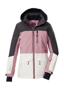 Skijacke Killtec "KSW 208 GRLS SKI JCKT", M&auml;dchen, Gr. 140, rosa (pink), Obermaterial: 100% Polyester;Futter: 100% Polyester;F&uuml;llung: 100% Polyester, Jacken Skijacke, Wasserdichte, atmungsaktive Kinderjacke mit Schneefang und Taschen