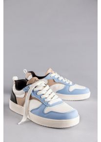 Sneaker ANISTON SHOES, Damen, Gr. 37, blau (wei&szlig;, hellblau), Lederimitat, Schuhe Sneaker, Freizeitschuh, Halbschuh, Schn&uuml;rschuh - NEUE KOLLEKTION