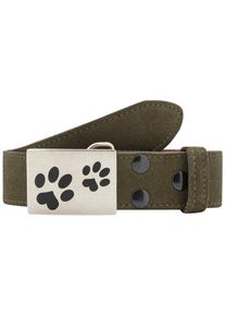 Lederg&uuml;rtel RETTUNGSRING G&Uuml;RTEL, Damen, Gr. 85, gr&uuml;n, Leder, unifarben, G&uuml;rtel Lederg&uuml;rtel, mit austauschbarer Schlie&szlig;e &raquo;Pfote Silber&laquo;