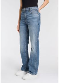 Straight-Jeans BOSS Orange "Ada 10.0 Premium Damenmode", Damen, Gr. 26, L&auml;nge 30, blau (dunkelblau 403), Denim/Jeans, Obermaterial: 100% Baumwolle, unifarben, Jeans Straight-Jeans, mit hohem Bund, High Rise