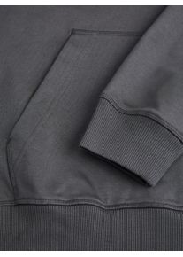 Jack & Jones Kapuzensweatshirt JACK & JONES "JORNORREBRO EMB SWEAT HOOD NOOS", Herren, Gr. M, grau (asphalt), angeraute Sweatware, Obermaterial: 89% Baumwolle, 11% Polyester, unifarben, relaxed fit normal, Rundhals, Rippb&uuml;ndchen, Sweatshirts Kapuzensweatshirt, mit Logo Print