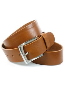 Lederg&uuml;rtel Anthoni Crown, Herren, Gr. 95, braun (hellbraun), Leder, unifarben, G&uuml;rtel Lederg&uuml;rtel, Denim-Volllederg&uuml;rtel, Mit edler gl&auml;nzender G&uuml;rtelschnalle