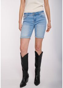 Haily's Shorts HAILY&rsquo;S "SH C JN Je44nny", Damen, Gr. XS (34), N-Gr, blau (lblau), Web, Obermaterial: 70% Baumwolle, 25% Polyester, 3% Viskose, 2% Elasthan, unifarben, Hosen Shorts