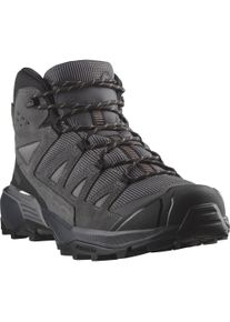 Outdoorschuh Salomon "X ULTRA 360 LEATHER MID GORE-TEX", Damen, Gr. 47, grau (castlerock), Nubukleder, Synthetik, Schuhe Outdoorschuh, wasserdicht