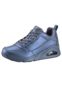 Sneaker Skechers "UNO-GALACTIC GAL", Damen, Gr. 39, blau (graublau metallic), Lederimitat, metallic, schimmernd, Schuhe Sneaker, Freizeitschuh, Keilsneaker, Schn&uuml;rschuh mit Skech Air Ausstattung