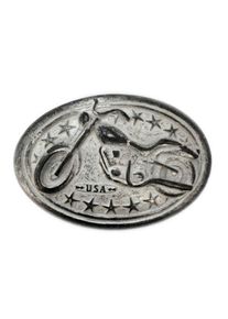 G&uuml;rtelschnalle RETTUNGSRING G&Uuml;RTEL "Bike Grau", Damen, silber (silberfarben), Obermaterial: 100% Metall, gemustert, G&uuml;rtel G&uuml;rtelschnalle