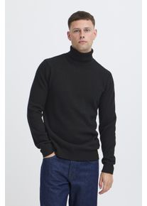 Rollkragenpullover Blend "BHBRANKO ROLL KNIT", Herren, Gr. M, schwarz (schwarz beauty melange), Strick, Obermaterial: 60% Wolle, 40% Nylon, unifarben, regular fit h&uuml;ftlang, hoch geschlossener Ausschnitt, Rippb&uuml;ndchen, Pullover Rollkragenpullover