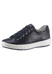 Sneaker Ara "AVIO", Damen, Gr. 7, blau (dunkelblau), Glattleder, unifarben, Schuhe Sneaker, Slipper, Halbschuh, Freizeitschuh mit Wechselfu&szlig;bett in G-Weite