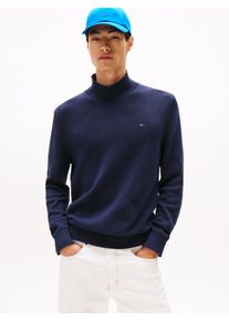 Rollkragenpullover Tommy Jeans "TJM SLIM FIT ROLL NECK", Herren, Gr. XL, schwarz night navy, Sweatware, Obermaterial: 100% Baumwolle, slim fit, Rippb&uuml;ndchen, Pullover Rollkragenpullover, mit Mock Neck, Strickpullover 100% Baumwolle Pflegeleicht