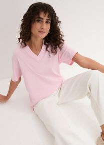 bonprix Longshirt (5er-Pack), rosa, Gr.48/50 (XL), Bequemes weites Long-Shirt, nicht meliert: 100% Baumwolle