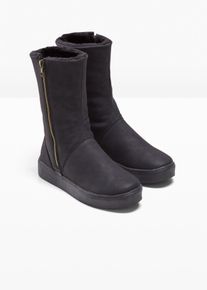 bonprix Winter Stiefel, schwarz, Gr.37, Winter Stiefel mit dekorativem Rei&szlig;verschluss an der Au&szlig;enseite
