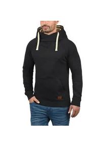 Kapuzenpullover Blend "BHSales", Herren, Gr. S, schwarz, Sweatware, 60% Baumwolle, 40% Polyester, unifarben, regular fit, ohne Ausschnitt, eingesetzt, Pullover Kapuzenpullover, Kapuzensweatshirt mit Cross-Over Kragen