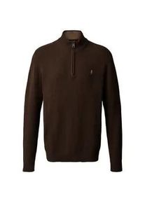 Rundhalspullover MCS "MCS Pullover MCAxel", Herren, Gr. XL, schwarz braun melange, Obermaterial: 80% Wolle, 20% Polyester, Pullover Rundhalspullover