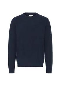 Strickfleece-Pullover Blend "Strickpullover BHBRANKO", Herren, Gr. 3XL, blau (salute melange), Obermaterial: 60% Wolle mw. 40% Nylon NY., Pullover