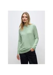 Strickpullover Street One, Damen, Gr. 34, serene gr&uuml;n meliert, Stoff, 30% Polyester, 27% Polyacryl, 23% Polyamid, 20% Viskose, Strukturmuster, normal normal, Rundhals, B&uuml;ndchen, Pullover Strickpullover, Feinstrick