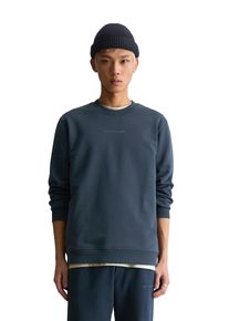 Marc O'Polo Sweatshirt MARC O'POLO DENIM, Herren, Gr. M, navy teal, angeraute Sweatware, Obermaterial: 100% Baumwolle, regular fit normal, Rundhals, Rippb&uuml;ndchen, Sweatshirts Sweatshirt, regular fit aus weichem Bio-Baumwoll-Sweat
