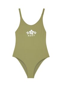 Badeanzug Roxy "Solid Active", Kinder, Gr. 7(119-124cm), oil gr&uuml;n, Recycling-Polyester, Badeanz&uuml;ge Badeanzug