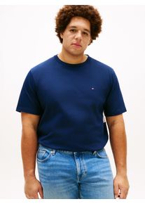 Tommy Hilfiger Big & Tall T-Shirt "BT-FLAG", Herren, Gr. XXL, carbon navy, Single Jersey, Obermaterial: 100% Baumwolle, TOMMY HILFIGER BIG & TALL, unifarben, regular fit normal, Rundhals, eingesetzt abgesteppte Kante, Shirts T-Shirt, Gro&szlig;e Gr&ouml;&szlig;en, regular fit