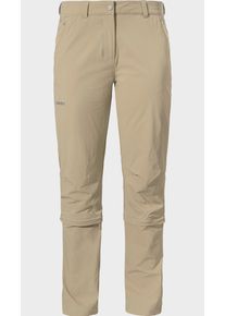 Sch&ouml;ffel Zip-away-Hose SCH&Ouml;FFEL "Pants Engadin1 Zip Off", Damen, Gr. 40, Normalgr&ouml;&szlig;en, beige (4705, beige), Oberstoff: 89% Nylon, 11% Elasthan, Hosen Zip-away-Hose