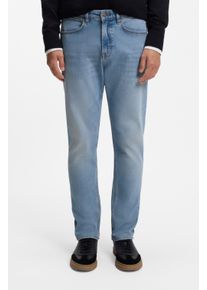 Tapered-fit-Jeans BOSS Orange "ONYX 1 BO", Damen, Gr. 30, L&auml;nge 32, bright blau439, Denim/Jeans, Obermaterial: 82% Baumwolle, 16% Polyester, 2% Elasthan, unifarben, gerade, unten schmal lang, Jeans Tapered-fit-Jeans, in 5-Pocket-Form, komfortabler Stretch-Denim