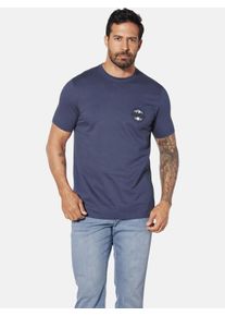 Rundhalsshirt Jan Vanderstorm "T-Shirt INGEFRERK", Herren, Gr. XL, blau, Obermaterial: 100% Baumwolle CO., Shirts Rundhalsshirt