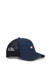 Trucker Cap Tommy Jeans "TJM HERTIAGE DENIM", Herren, denim schwarz 01, Denim/Jeans, Baumwolle, unifarben, Caps Trucker Cap, Regular fit mit festem Schirm