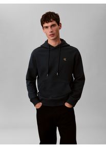 Kapuzensweatshirt Calvin Klein Jeans, Herren, Gr. S, nurture navy, Sweatware, Obermaterial: 100% Baumwolle, unifarben, regular fit normal, Rundhals, eingesetzt B&uuml;ndchen, Sweatshirts Kapuzensweatshirt, Regular fit mit Rundhalsausschnitt