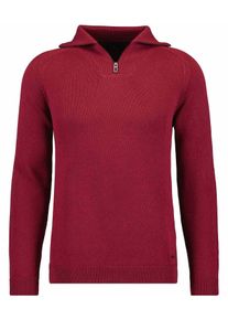 Troyer Ragman, Herren, Gr. 52, rot (himbeere, 068), Strick, 100% Baumwolle, hoch geschlossener Ausschnitt, Pullover Troyer