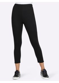 Leggings Heine, Damen, Gr. 40, Normalgr&ouml;&szlig;en, schwarz, 70% Viskose, 25% Polyamid, 5% Elasthan, unifarben, 7/8-L&auml;nge, Hosen Leggings