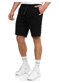 Shorts INDICODE "INCowell Shorts Plain", Herren, Gr. M, N-Gr, schwarz, Web, Obermaterial: 62% Polyester, 33% Viskose, 5% Elasthan, unifarben, regular fit kniefrei, Hosen Shorts