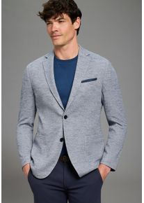 Sakko Bruno Banani, Herren, Gr. 54, blau meliert, Web, Obermaterial: 85% Polyester, 15% Viskose, meliert, slim fit normal, mit Kn&ouml;pfen,&Auml;rmel mit &Auml;rmelschlitz, Sakkos Sakko, mit Reverskragen, melierte Optik, Slim Fit Passform, Topseller