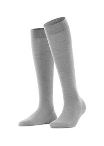 Kniestr&uuml;mpfe Falke "Softmerino", Damen, Gr. 37-38, grau (light grau meliert), Materialmix, unifarben, normal, Socken Kniestr&uuml;mpfe, mit w&auml;rmender Merinowolle, atmungsaktiv, klimaregulierend