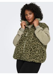 Steppweste Only CARMAKOMA "CARSIF LIFE REVERSIBLE WAISTCOAT OTW", Damen, Gr. M, mermaid detail:leo, Web, Obermaterial: 100% Polyester, unifarben, Westen Steppweste