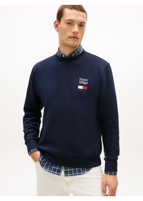 Sweatshirt Tommy Hilfiger "TOMMY EMBRO FLAG", Herren, Gr. XL, desert sky, Sweatware, Obermaterial: 63% Baumwolle, 37% Polyester, unifarben, regular fit normal, Rundhals, eingesetzt Rippb&uuml;ndchen, Sweatshirts Sweatshirt, Regular fit mit Rundhalsausschnitt