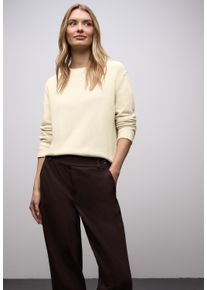 Strickpullover Street One, Damen, Gr. 46, soft beige, Strick, Obermaterial: 100% Baumwolle, unifarben, normal h&uuml;ftbedeckend, Rundhals, Flachstrickb&uuml;ndchen, Pullover Strickpullover, mit Rundhals