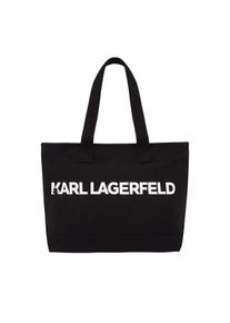 K by KARL LAGERFELD Karl Lagerfeld Shopper - Extra gro&szlig;e Tote Bag mit Logo - Gr. unisize - in Schwarz - f&uuml;r Damen