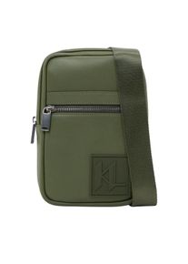 K by KARL LAGERFELD Karl Lagerfeld Crossbody Bags - Umh&auml;ngetasche mit Monogramm-Aufn&auml;her - Gr. unisize - in Gr&uuml;n - f&uuml;r Damen