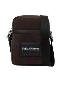 K by KARL LAGERFELD Karl Lagerfeld Crossbody Bags - K/Traveller Gro&szlig;e Umh&auml;ngetasche aus Wildlederimita - Gr. unisize - in Braun - f&uuml;r Damen