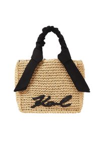 K by KARL LAGERFELD Karl Lagerfeld Shopper - Signature-Strandtasche mit Schals - Gr. unisize - in Beige - f&uuml;r Damen