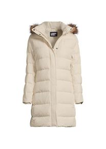LANDS' END Daunenmantel mit Kapuze, Damen,  Wei&szlig;, Polyester, by Lands' End